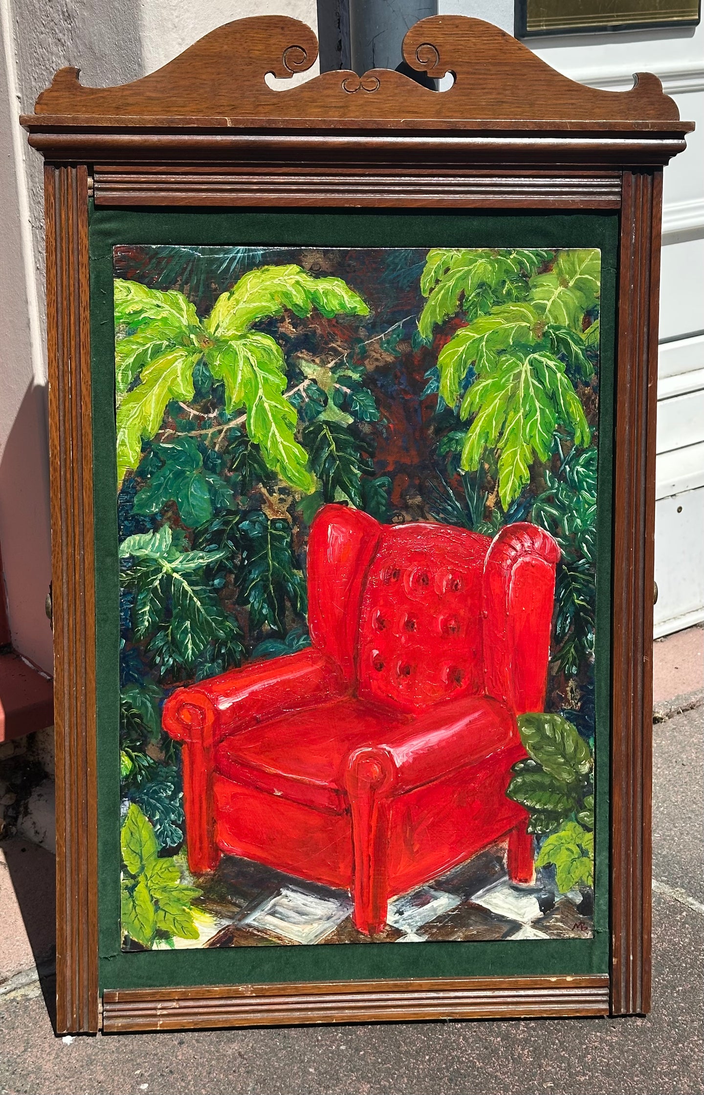 THE RED LEATHER LOVE SEAT